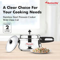 Butterfly Cute Stainless Steel Pressure Cooker with Glass Lid - Canaduo
