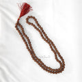 Rudraksha Mala - Authentic, Genuine, Certified 8mm, 108 Beads - Spiritual Beads Garland or Rosary - Canaduo